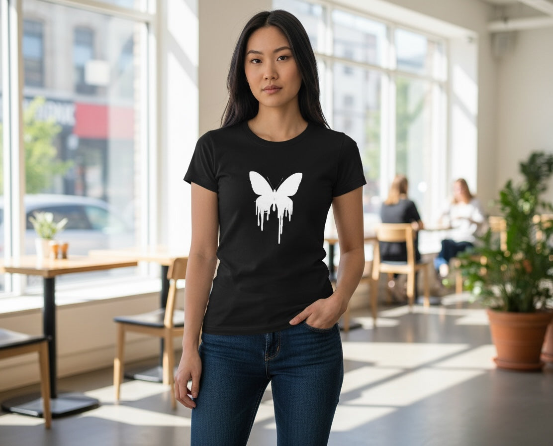 Camiseta Mariposa Blanca