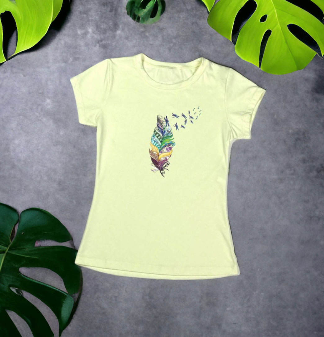 Camiseta Pluma y Libélulas